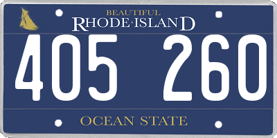 RI license plate 405260