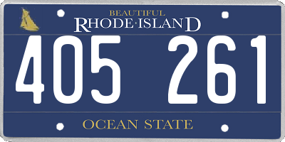 RI license plate 405261