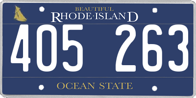 RI license plate 405263