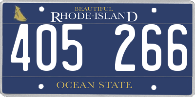 RI license plate 405266