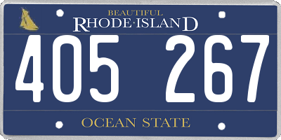 RI license plate 405267