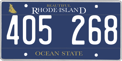 RI license plate 405268