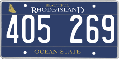RI license plate 405269