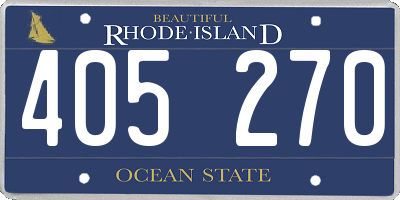 RI license plate 405270
