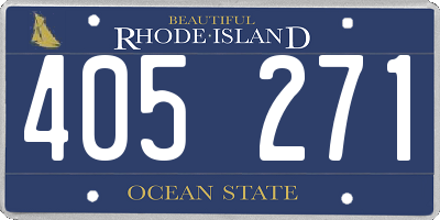 RI license plate 405271