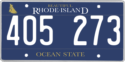 RI license plate 405273