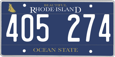 RI license plate 405274