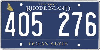 RI license plate 405276