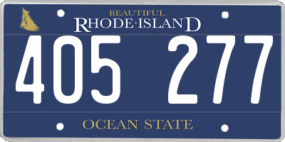 RI license plate 405277