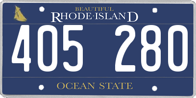 RI license plate 405280