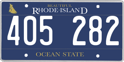 RI license plate 405282