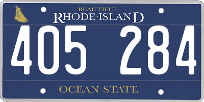 RI license plate 405284