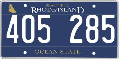 RI license plate 405285
