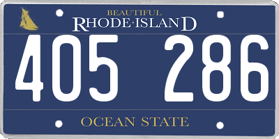 RI license plate 405286