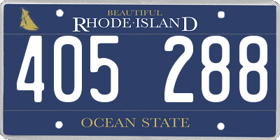 RI license plate 405288