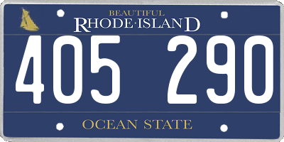 RI license plate 405290