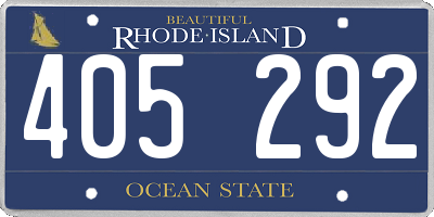RI license plate 405292