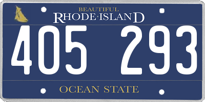 RI license plate 405293