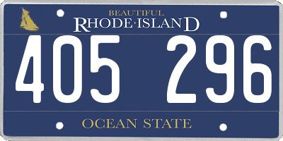 RI license plate 405296