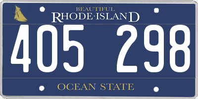 RI license plate 405298