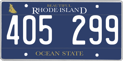RI license plate 405299