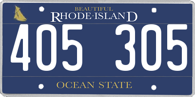 RI license plate 405305