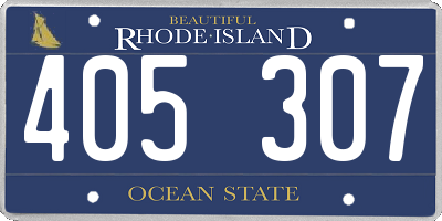 RI license plate 405307