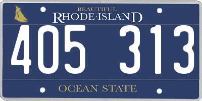 RI license plate 405313