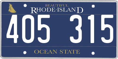 RI license plate 405315