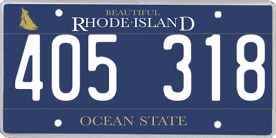 RI license plate 405318