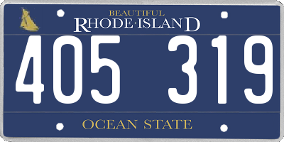 RI license plate 405319