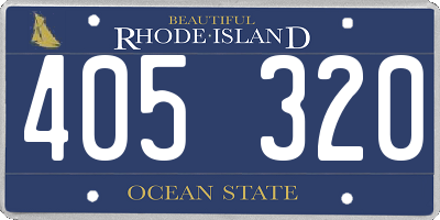 RI license plate 405320