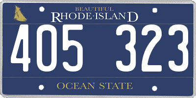RI license plate 405323