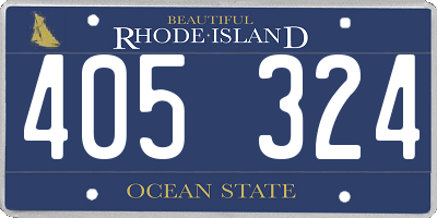 RI license plate 405324