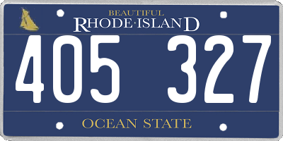 RI license plate 405327