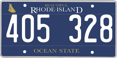 RI license plate 405328
