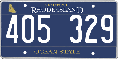 RI license plate 405329