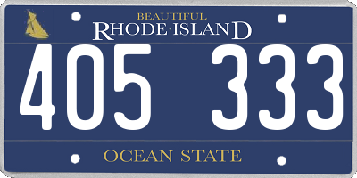 RI license plate 405333