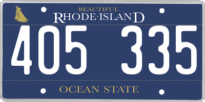 RI license plate 405335
