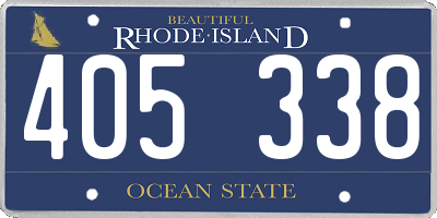 RI license plate 405338