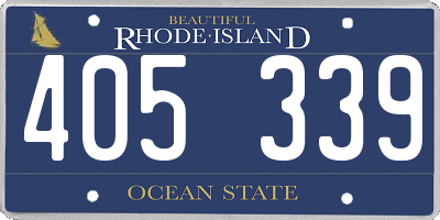 RI license plate 405339