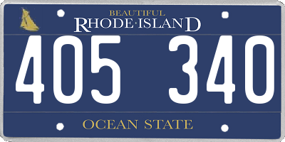 RI license plate 405340