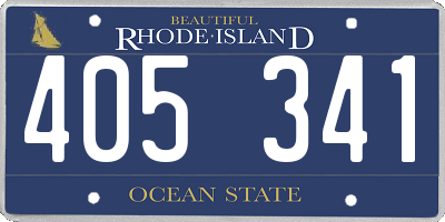 RI license plate 405341