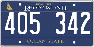 RI license plate 405342