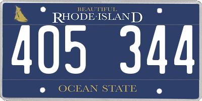 RI license plate 405344