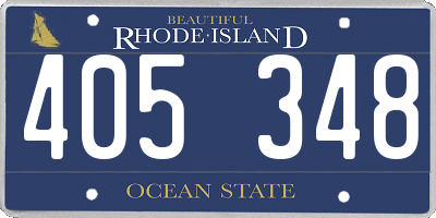 RI license plate 405348
