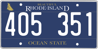 RI license plate 405351