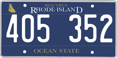 RI license plate 405352