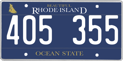 RI license plate 405355