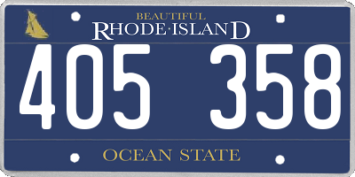 RI license plate 405358